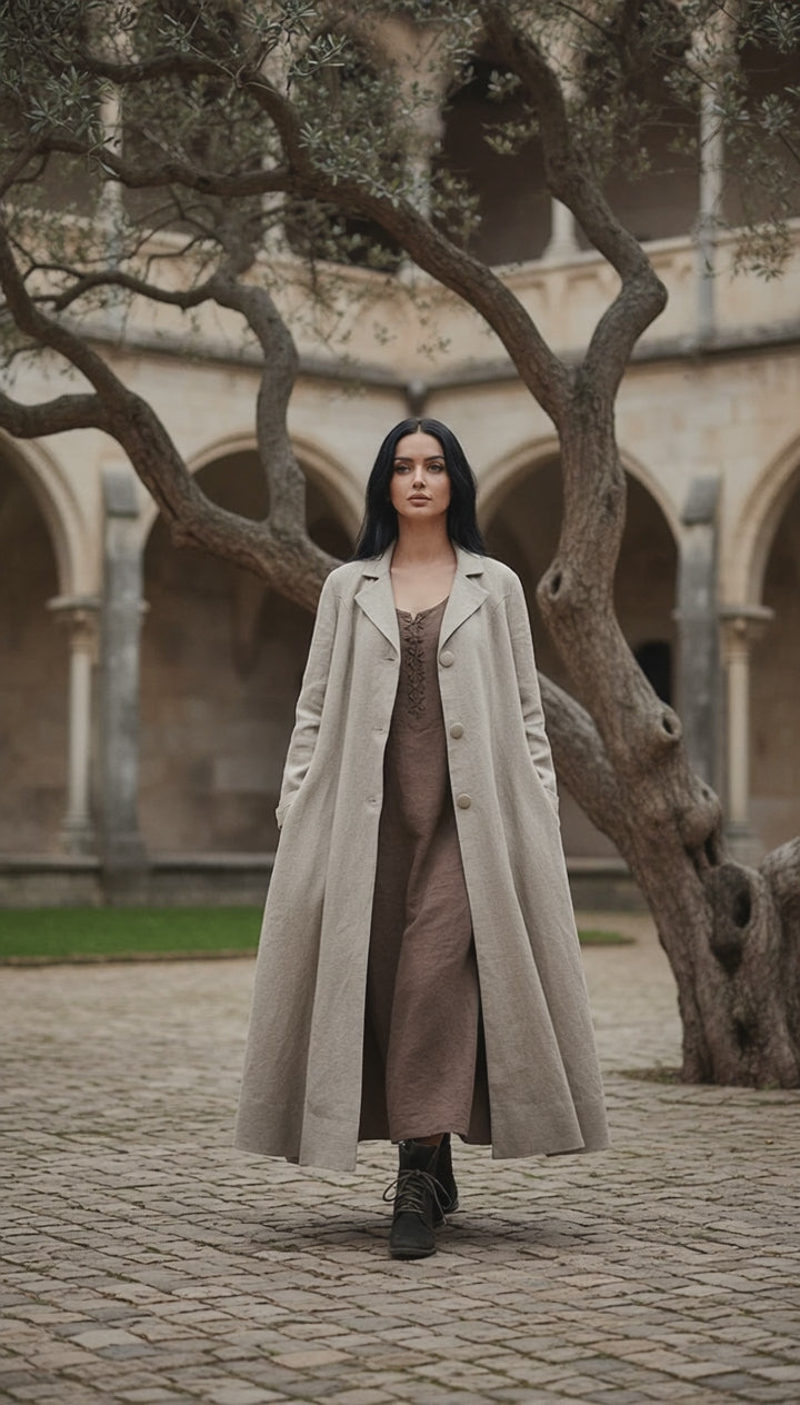 Linen Jacket , Functional Pockets, and a Detachable Belt  | جاكت زراير