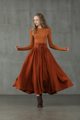 Linen Skirt with Waist Tie — Vintage Elegance | Skirt Tie