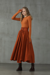 Linen Skirt with Waist Tie — Vintage Elegance | Skirt Tie